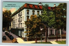 Saratoga Springs NY-New York, Worden Hotel Antique Vintage Souvenir Postcard