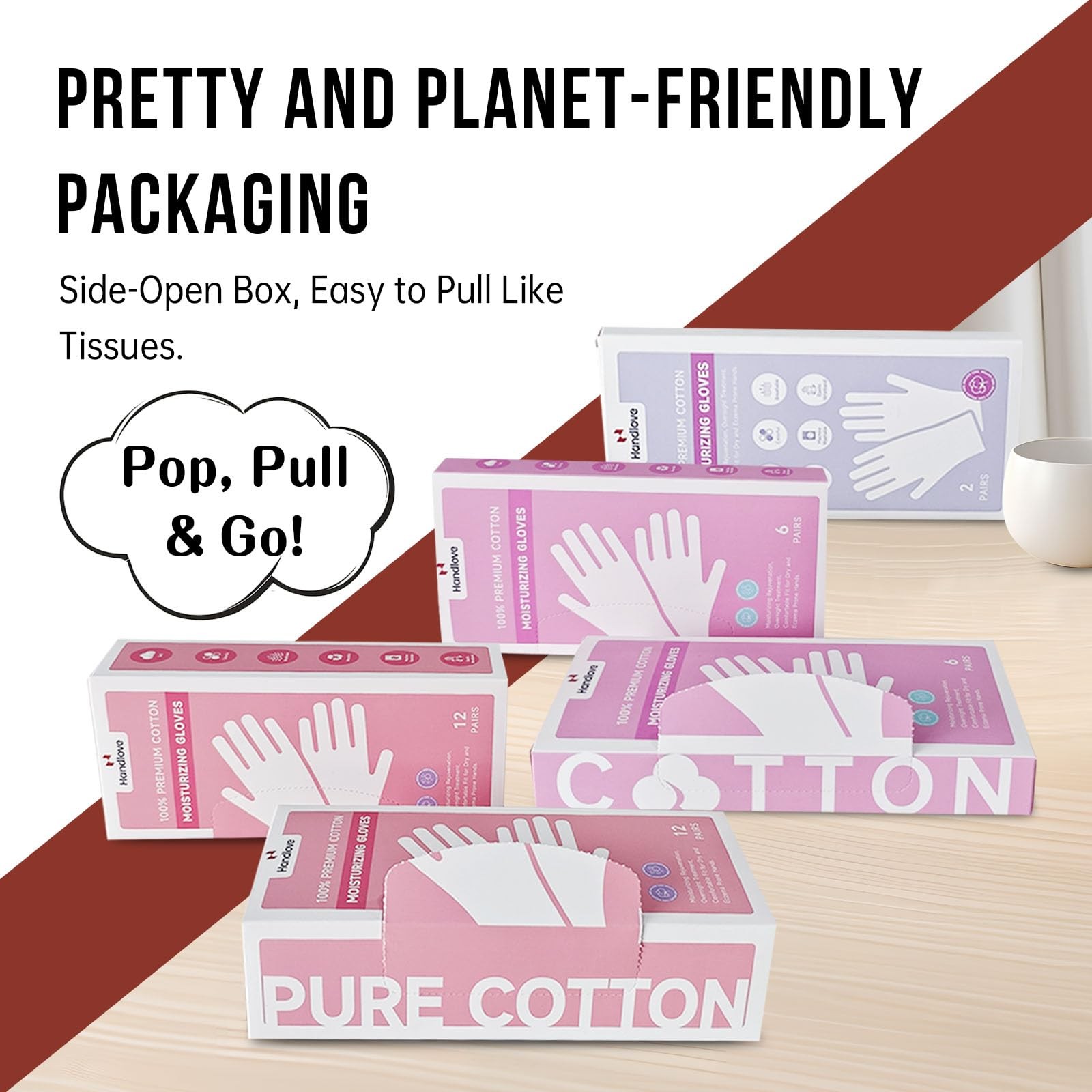 Premium 100% Cotton Gloves | Moisturizing Gloves for Dry Hands & Eczema | Ove...