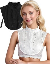 Fake Collar Detachable Collar Blouse Dickey Collar Half Shirts Lace Hollow Top