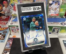 2023 Michael Arroyo 1st Bowman Chrome Auto Blue Sapphire SGC 10/10 Gem Mariners