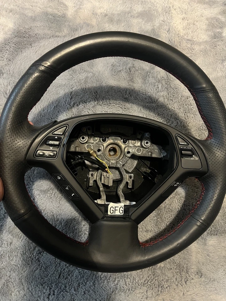 08-13 Volante Infiniti G37 Cuero Costuras Rojo Foto 4 de 4