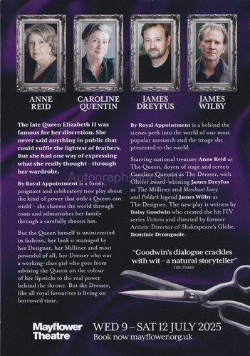 Caroline Quentin Anne Reid James Wilby James Dreyfus Hand Signed Flyer Autograph - Picture 2 of 3