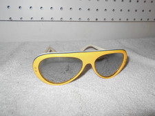STYLE EYES VTG 80'S MADE IN JAPAN 461 ADULT YELLOW FRAME SUNGLASSES     K4