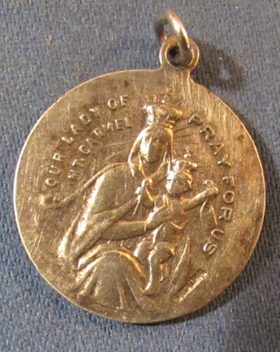 VINTAGE RELIGIOUS STERLING SILVER OUR LADY OF MT. CARMEL / JESUS PENDANT CHARM