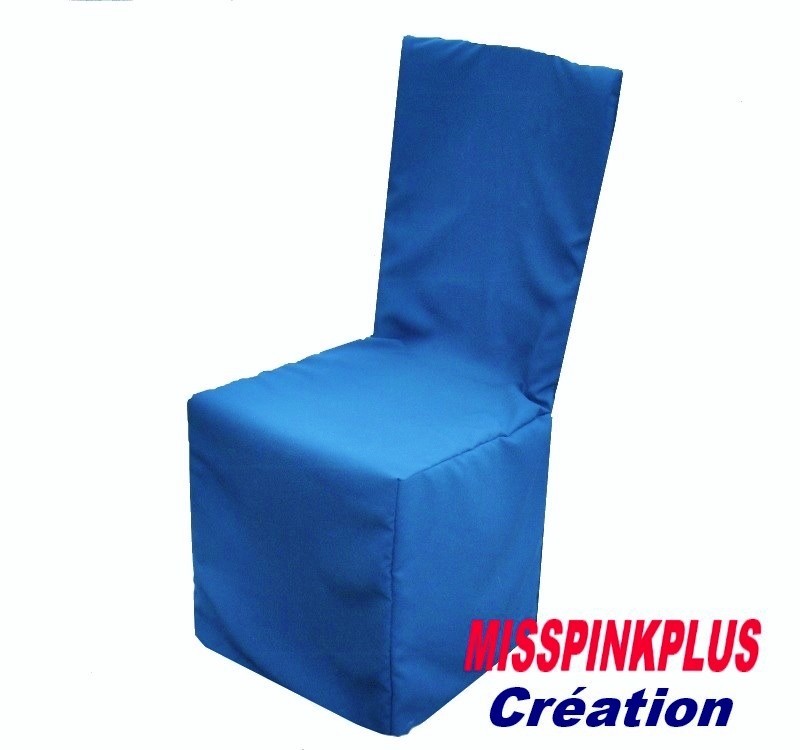 Housse de chaise tissu ameublement bleu roi haut de gamme pour intérieur chic