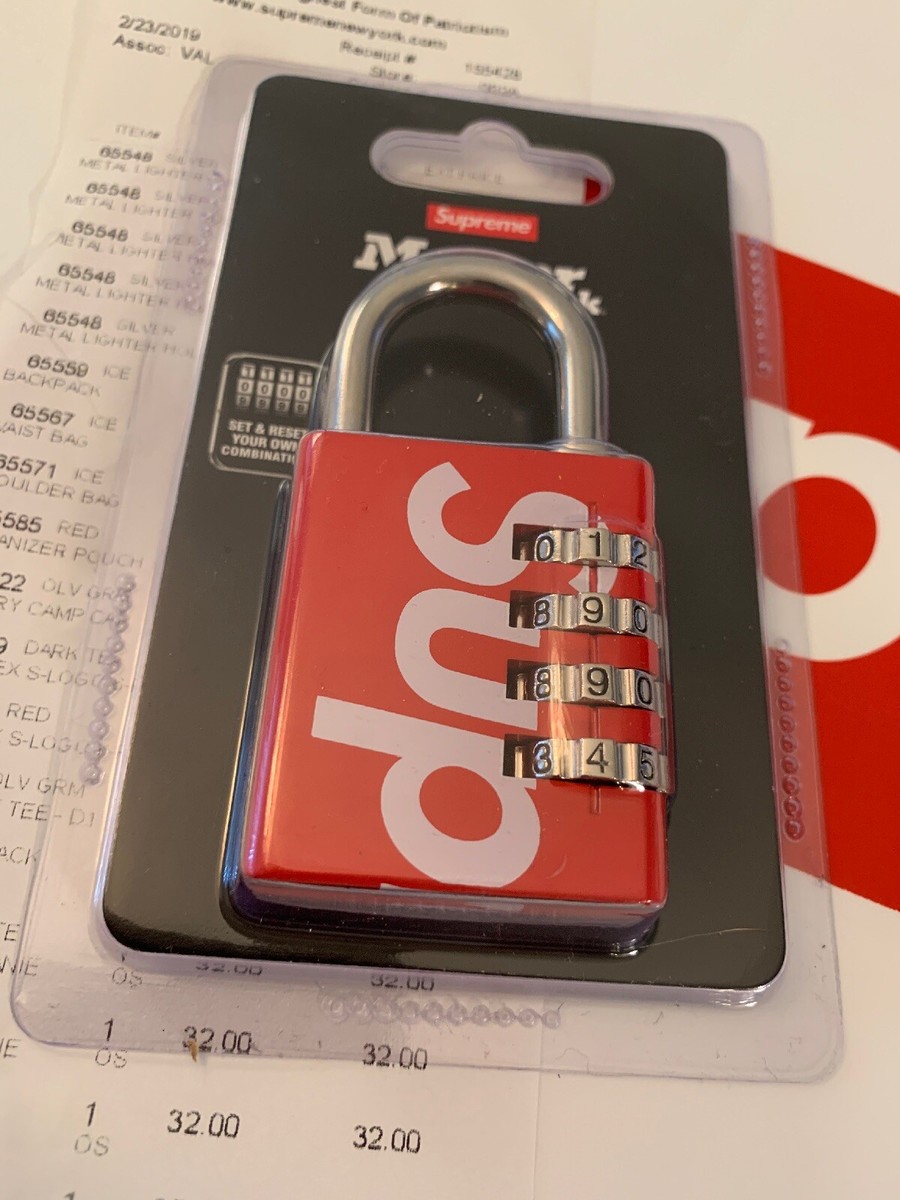 防犯・セキュリティ用品 Supreme Master Lock Supreme Master Lock Numeric Combination Lock Red Black S/S