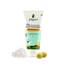 Pilgrim 2 Niacinamide Glow Sunscreen SPF 50 for men and women with Spanish