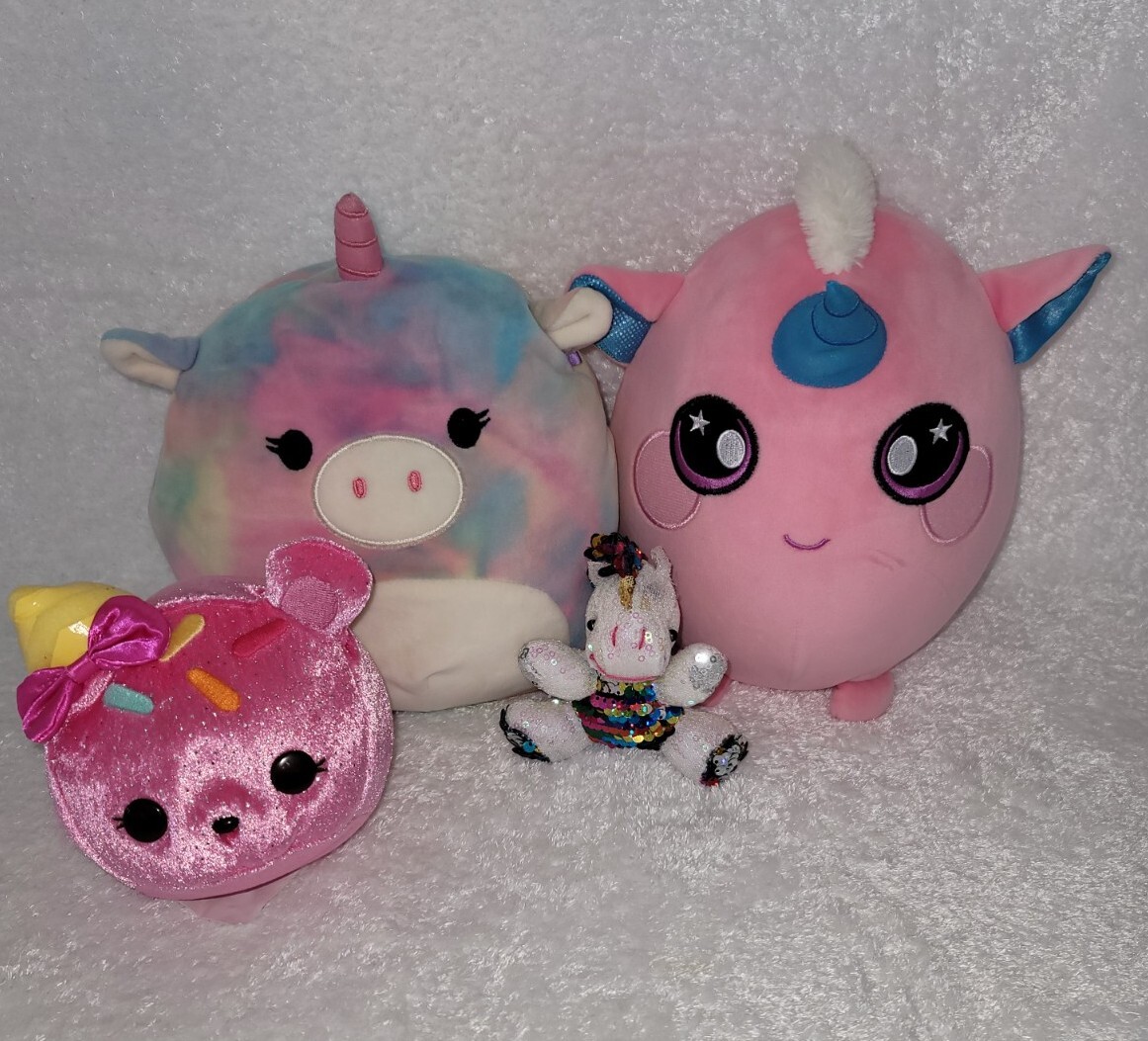 Squeezamals Unicorn Pink Mix Lot Lg Squeezamals Unicorn, Num Nom