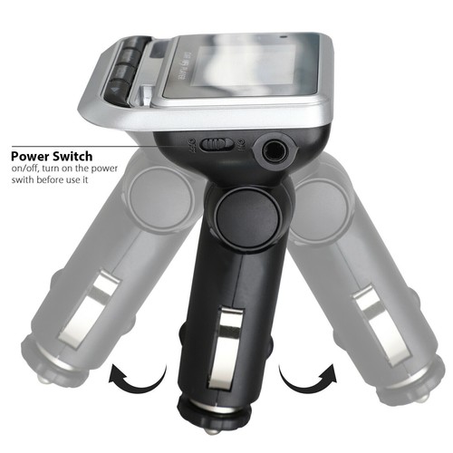 Wireless Car FM Transmitter Aux USB Charger Hands-Free Call 1.4 inch - Picture 7 of 11