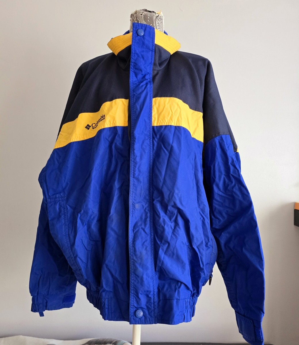 Vintage Columbia Bugaboo Jacket Adult XL Blue/Yellow Ski Coat w
