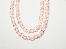 CZECH GLASS BEADS ROUND FACETED FIREPOLISHED PRECIOSA 4mm PALE PINK 100pcs
