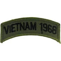 Vietnam Tab 1968 Subdued 3.5 In Embroidered Iron On Patch Vietnam Tab 1968 Subdued 3.5 In Embroidered Iron On Patch