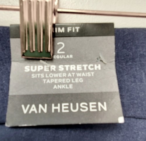 Nuevo con etiquetas Pantalones al tobillo Van Heusen para mujer súper elásticos calce ajustado azul oscuro gris TALLA 2 - Imagen 8 de 12