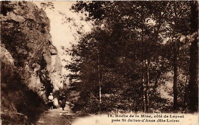 Old postcard Roche de la Mine cote de Laprat near St-JULIEN-d'Ance (517877)