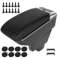 ARMLEHNE AUFBEWAHRUNGSBOX SCHWARZES ECO-LEDER+ MONTAGESATZ FÜR SUZUKI SX4 2006 -