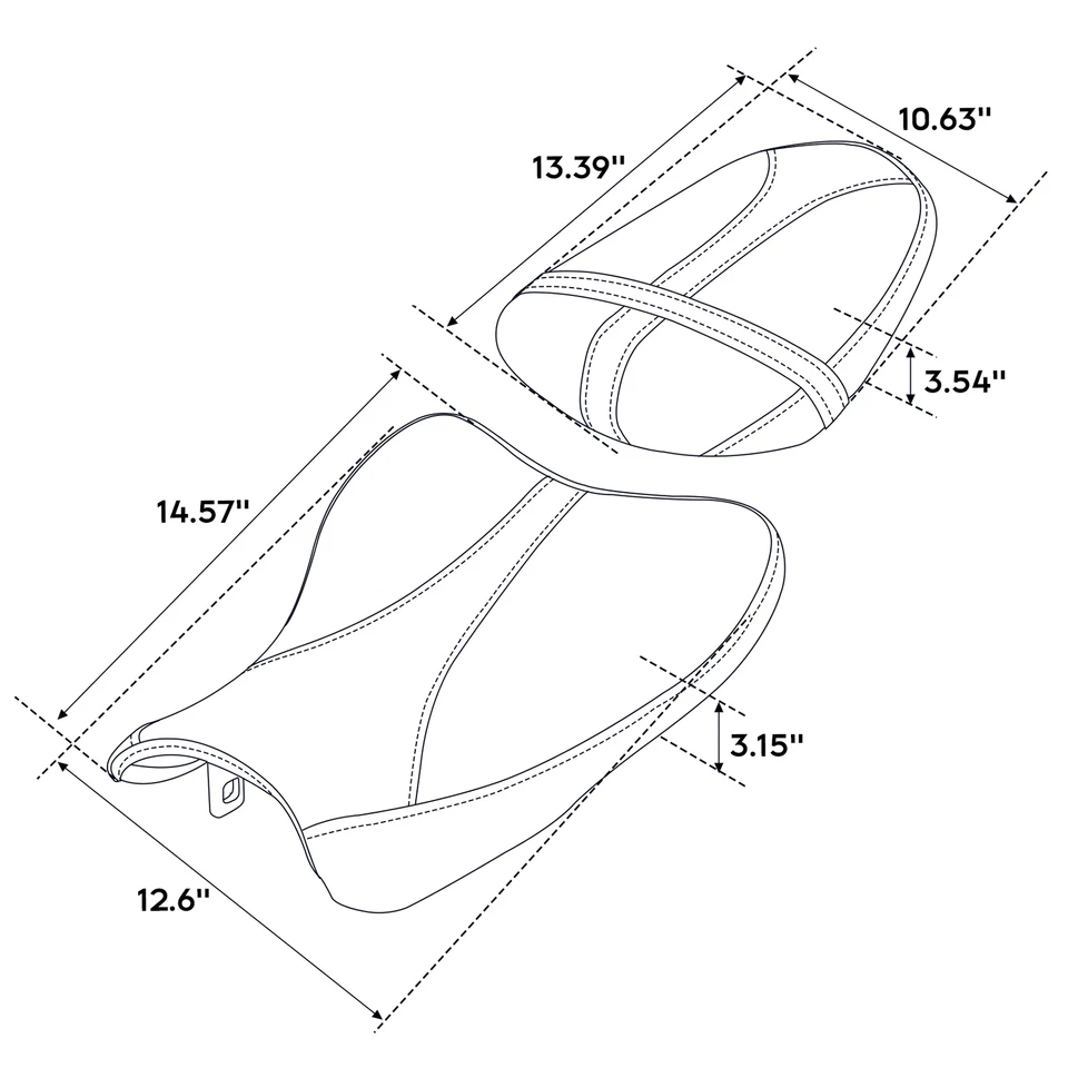 Asiento de conductor y pasajero negro apto para Suzuki GSXR1000 GSXR 1000 2007-2008 2008 Foto 3 de 4