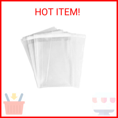 200 Pack 5x7 Inch Clear Resealable Cellophane Bags – For Treats, Candy, Crafts & Retail