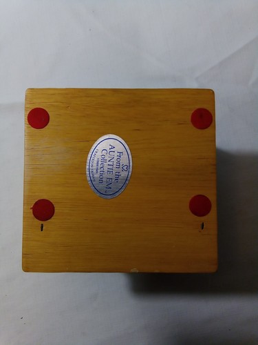 Vintage Auntie Em "Home Is Where The Heart Is" Cork/Wood Drink Coaster Set, 1986 - Picture 4 of 9