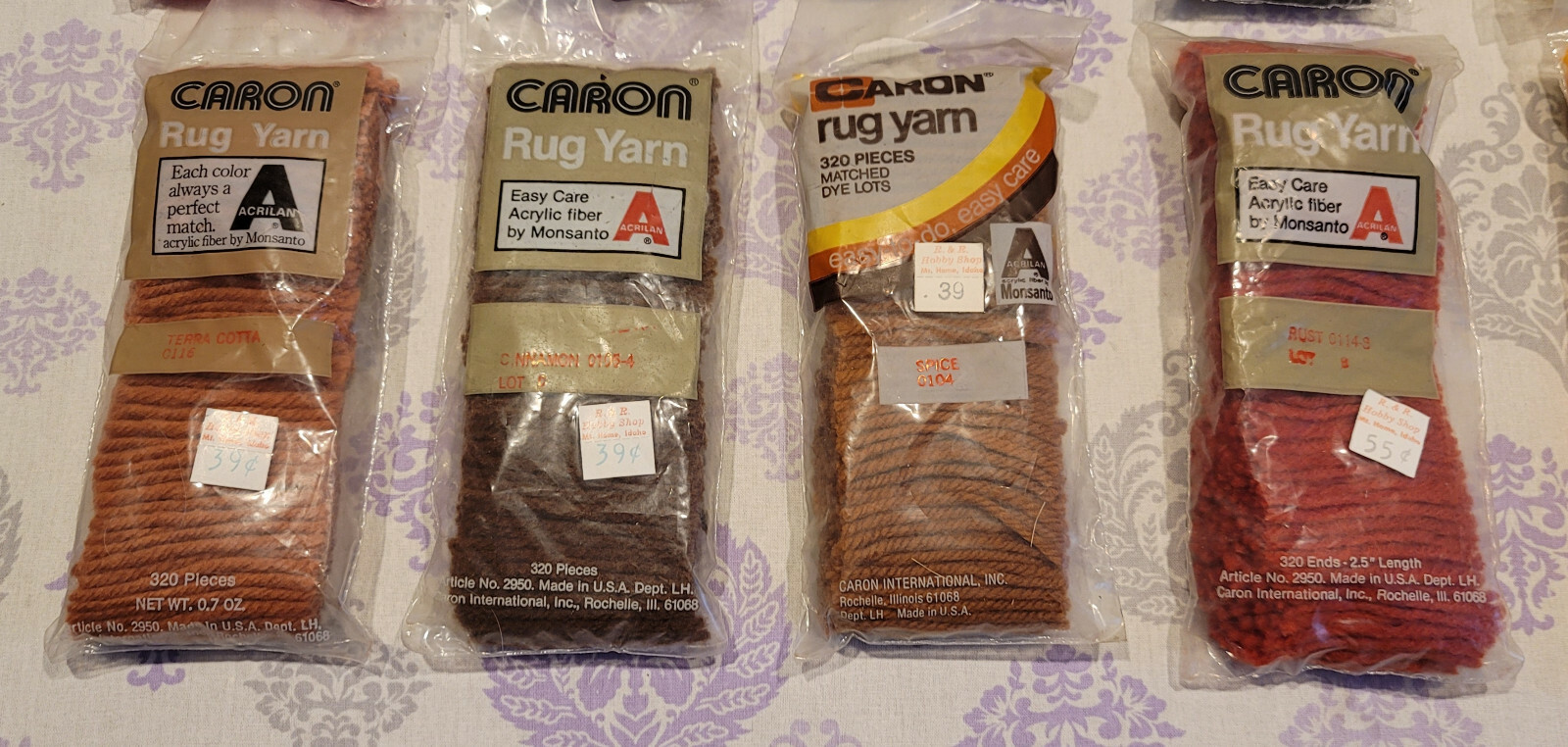 Vintage Caron/Bucilla LATCH HOOK RUG YARN packs You Pick NOS eBay