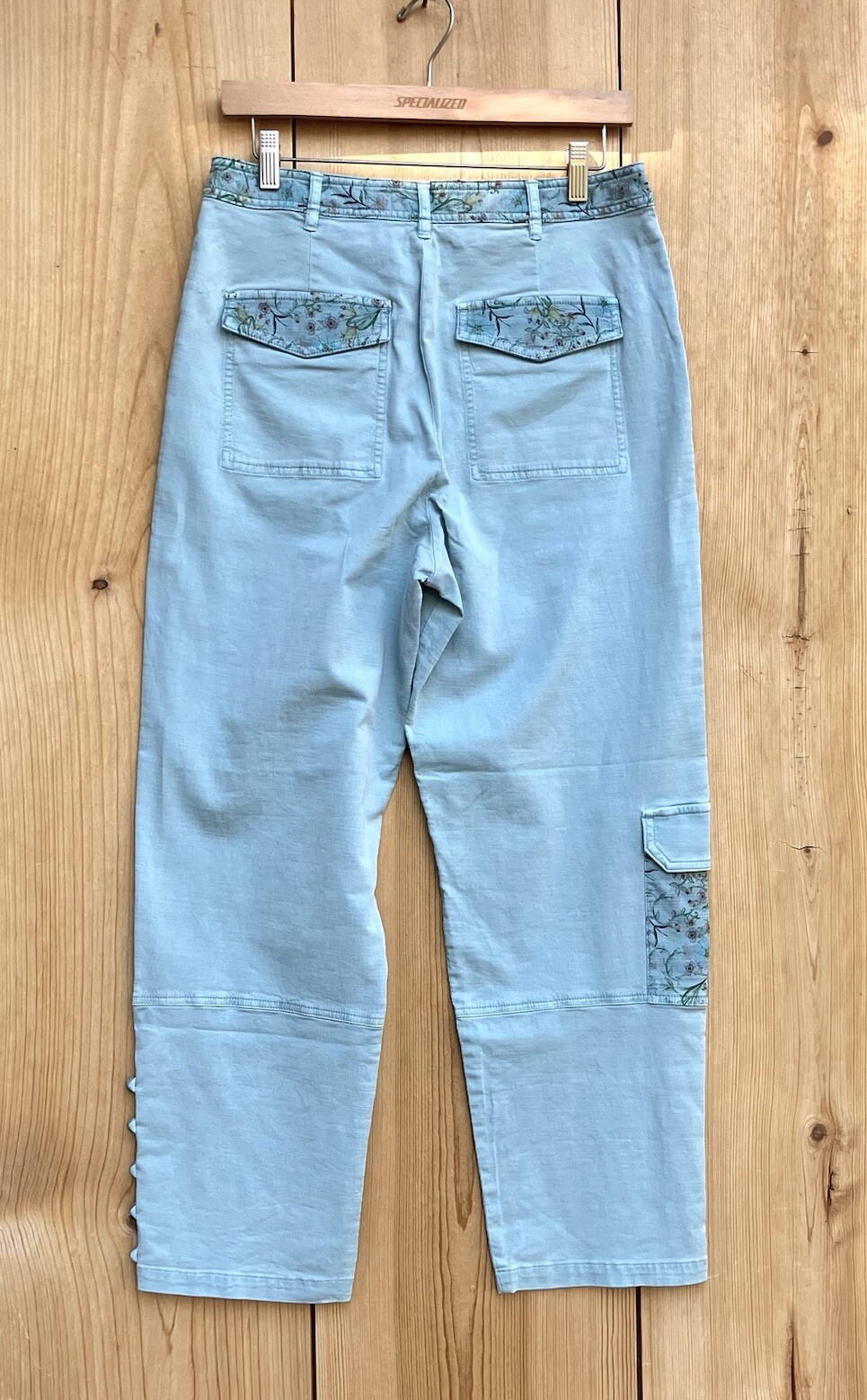 Anthropologie EUC Light Blue Patchwork Pants Sz 6 - image 7