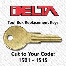Delta Tool Box Key Cut to Your Code 1501 - 1515
