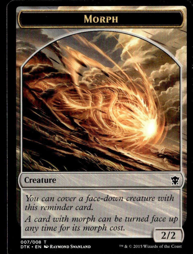 2015 Dragons of Tarkir Morph Token Common #7 MTG Collector Card