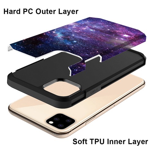 For iPhone 11 Hybrid Graphic Fashion Cute Colorful Silicone Case - Picture 2 of 10