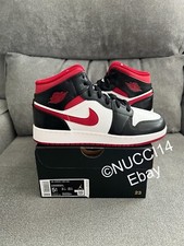 Size 5.5Y - Nike Air Jordan 1 Mid Gym Red Black White GS with Receipt DJ4695-122