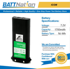 7.2V 1700 mAh NiMh battery for Icom BP-224, BP-224H, BP-252, M2A, GM1600