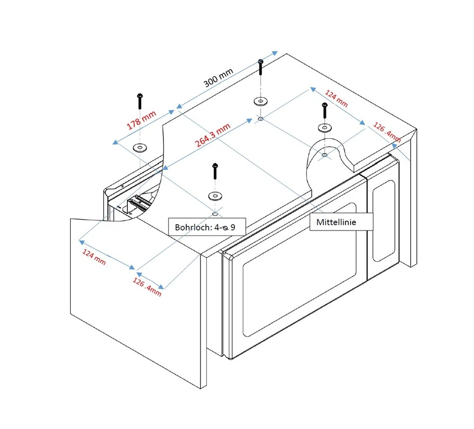 PKM Mikrowelle MW700-20 UB2 - silber, 700 Watt, Unterbau / Freistehend, 20 Liter - Bild 2 von 4