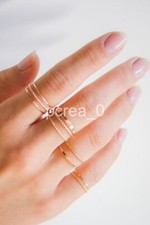 10 PCs. Dainty Rose Gold Stacking Ring Set, Twist Minimalist Stacking ring CN7