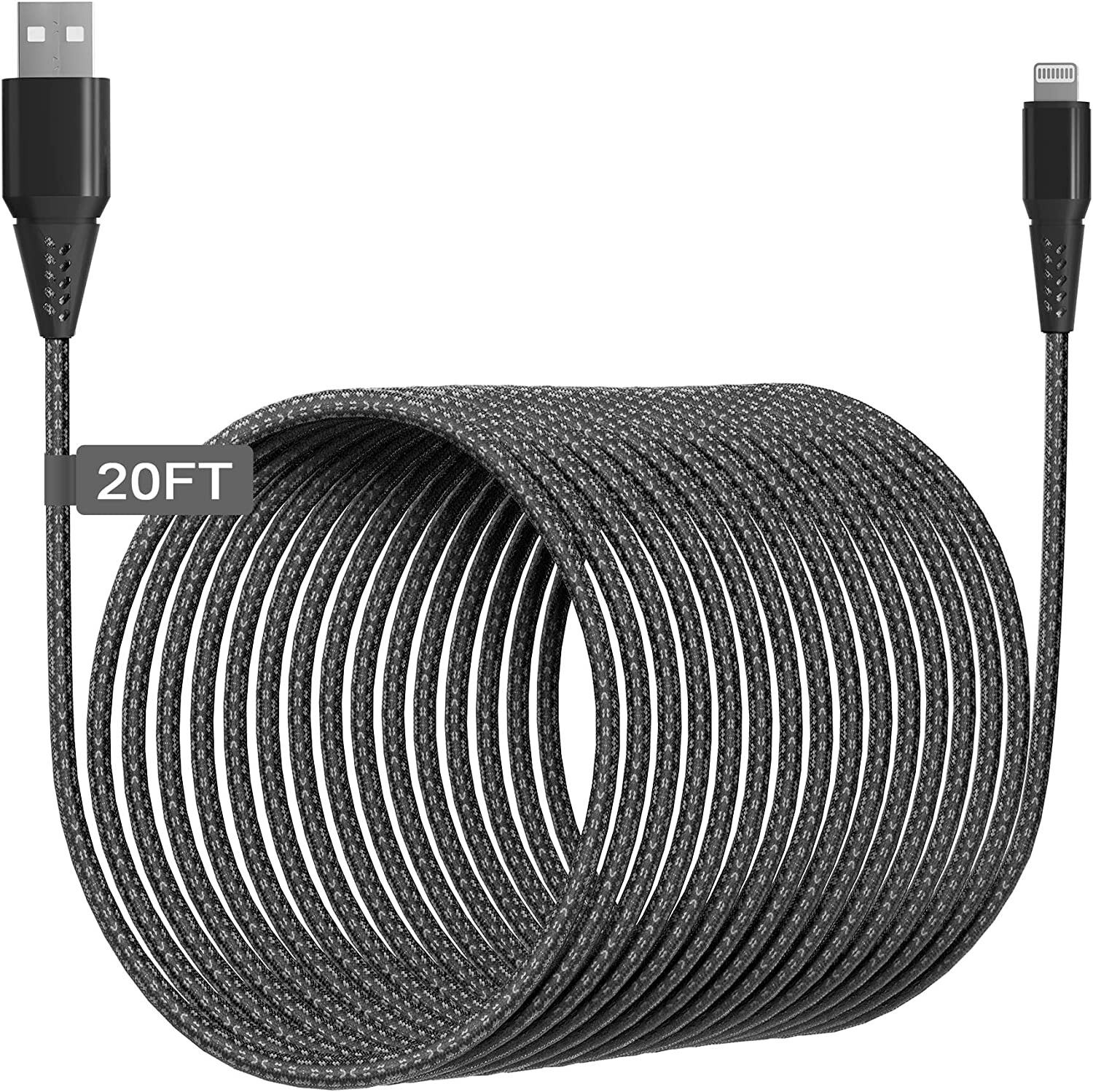 Extra Long 20FT Apple MFi Certified iPhone Lightning Charger Cable-image