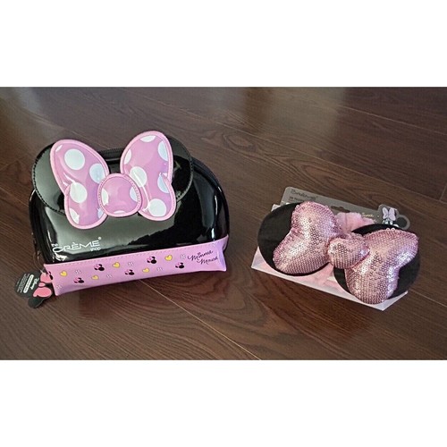 The Creme Shop Minnie Mouse Cosmetic Bag & Headband Set - New