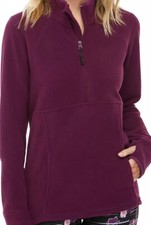 NWT ZELOS WOMENS SIZE SMALL MICROFLEECE HALF ZIP VIOLET JACKET PULLOVER MSRP $48
