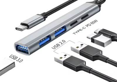 USB C Hub Verteiler Splitter Kabel MacBook Notebook, Versand bis 16 Uhr !!!