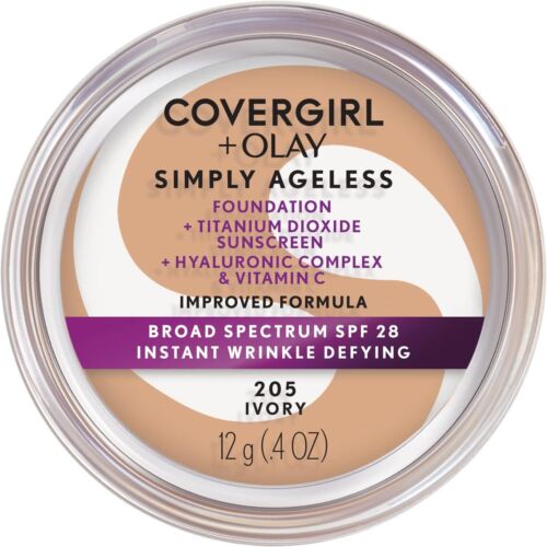 & OLAY Simply Ageless Instant Wrinkle Defying Foundation Creamy Natural, .4 Oz - Picture 8 of 10