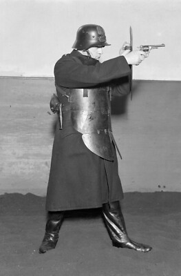 Antique Soldier Military War Photo police bulletproof vest Photo Glossy 4x6 Z