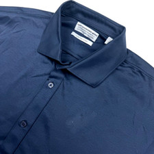 NEW Hart Schaffner  Marx State Street Men's Cotton L/S Dress Shirt Blue   2XL