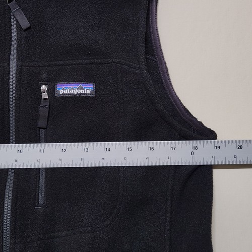 Patagonia Synchilla Vest Men Size Small Black Classic Fleece Full Zip Embroidery - Picture 5 of 9