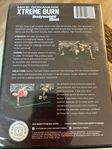 Mike Donavanik's Xtreme Burn: Bodyweight Blast (DVD) NEW - Picture 2 of 2