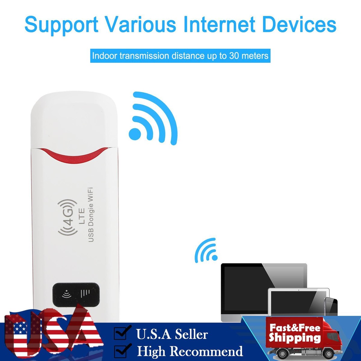 4G LTE Wireless Router WiFi Mobile Broadband Modem USB Dongle 