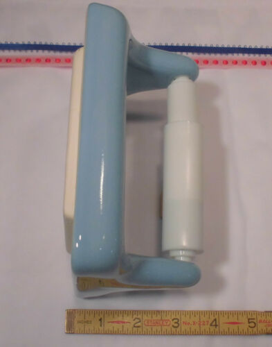 Himmelblau: Keramik Toilettenpapier Halter & weiße Rolle: glänzend NEU AUF LAGER - Bild 2 von 8