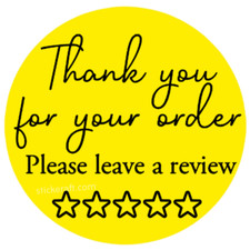 Thank You For Your Order, Please Leave a Review Stickers Small Business shops