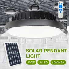 Solar Pendant Light Outdoor Indoor Hanging Light Waterproof for Barn Shed Garden