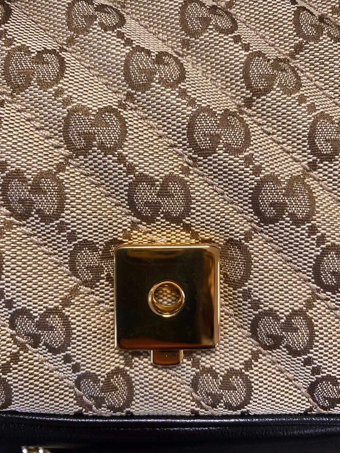 Authentic GUCCI GG Monogram Diagonal Quilted Marm… - image 8