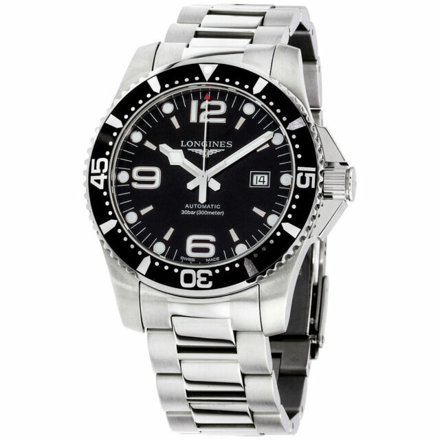 Longines HydroConquest Men's Sunray Black Watch - L3.841.4.56.6 for sale  online | eBay