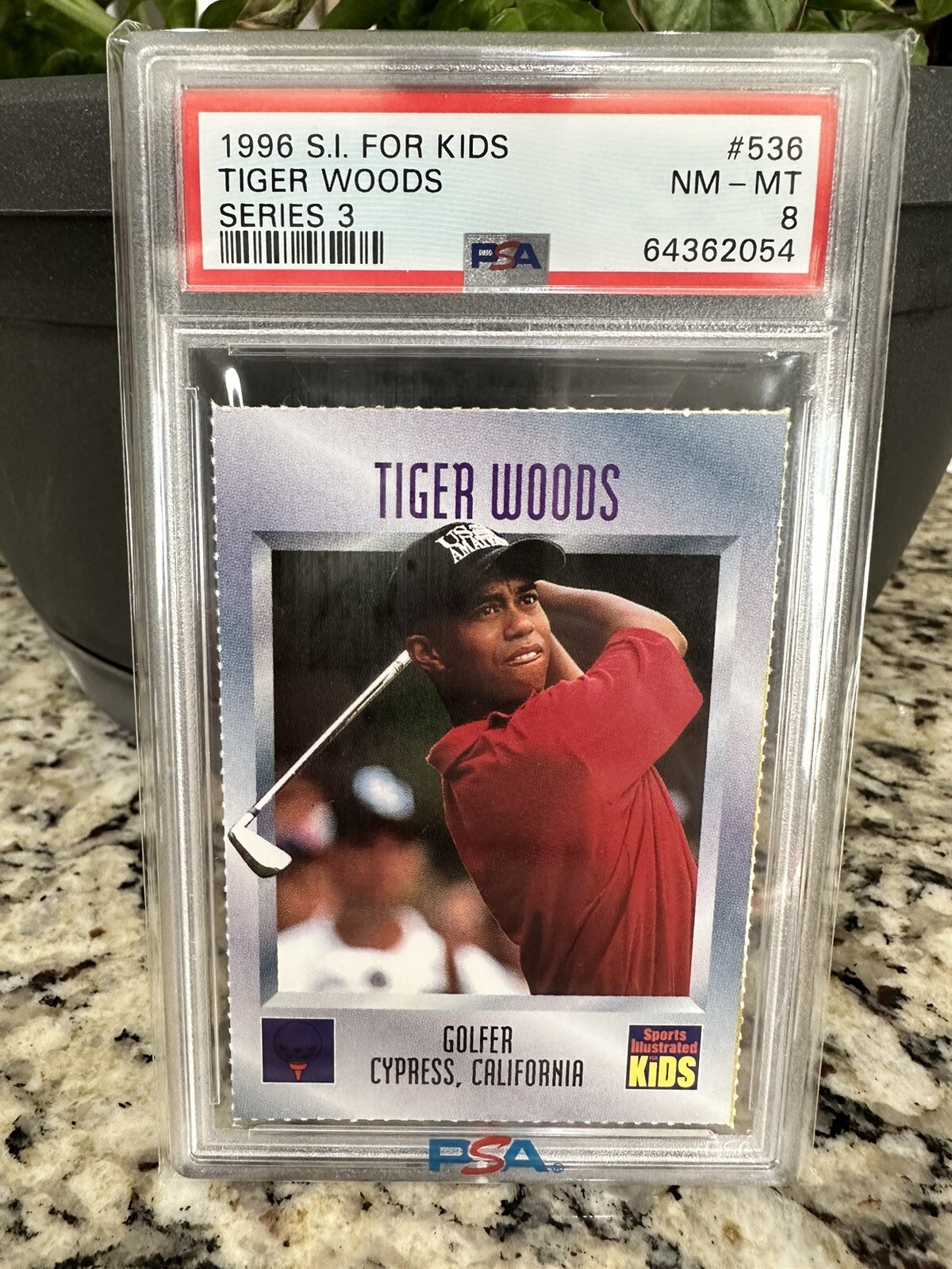 1996 Sports Illustrated SI For Kids Tiger Woods Rookie RC #536 PSA 8 LOW POP