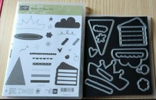 Stampin Up Cling Stamp Biggest Birthday Ever  Wish Big Framelits Dies Bundle