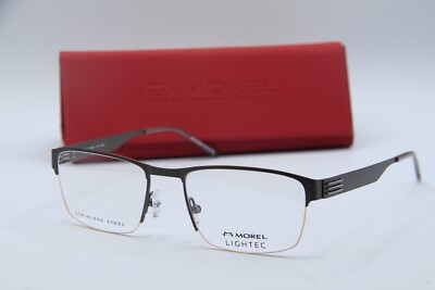 NEW MOREL LIGHTEC 30241L GO03 GREY ORANGE AUTHENTIC EYEGLASSES W/CASE 54-19