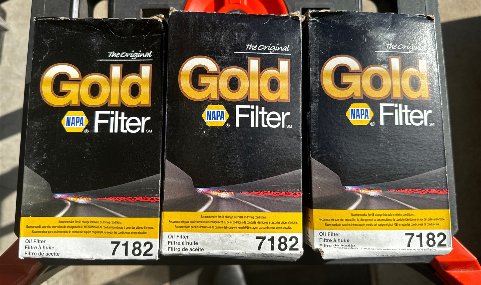 Napa Gold 7182 Oil Filter USA Made 3 Pack Set